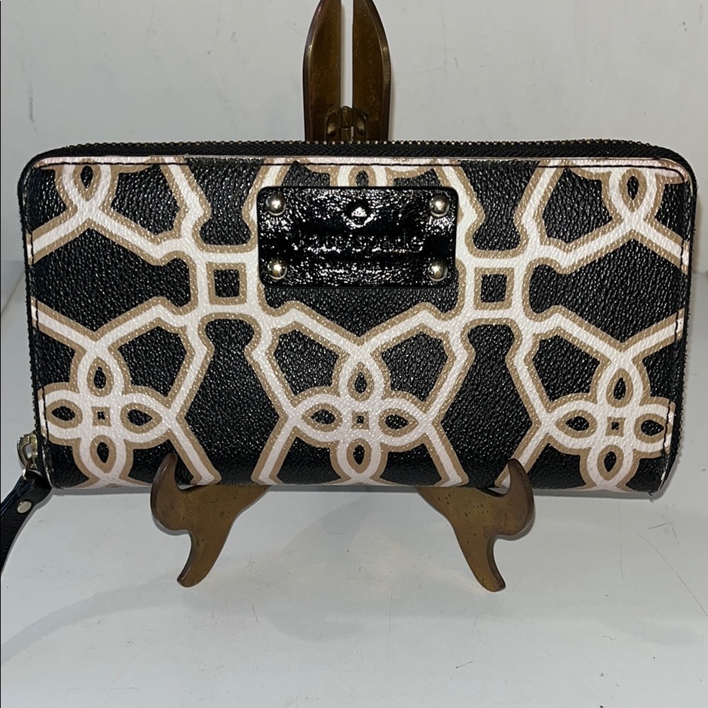 KATE SPADE NEW YORK MULTICOLORED MOROCCAN MARKET NEDA ZIP AROUND WALLET